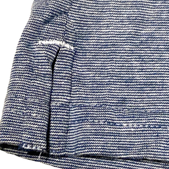 Retrofit MFG Co 3 Button Collared Pullover Mens Shirt Size‎ XL striped Navy Polo - Picture 3 of 9